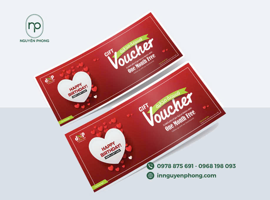 In voucher giá rẻ - Báo giá cực ưu đãi tại In Nguyên Phong